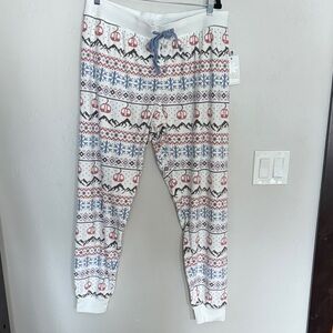 PJ Salvage White and pink Patterned Pajama Pants